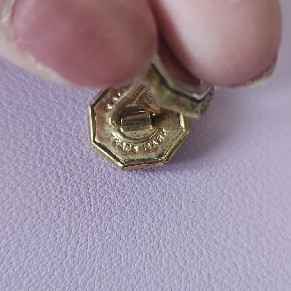 Belais stamped 14k gold, white gold front, cuff links vintage